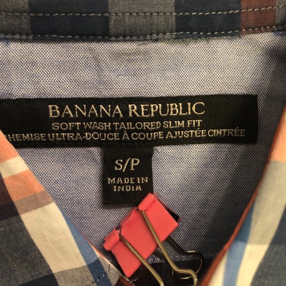 BANANA REPUBLIC COTTON BUTTON DOWN SHIRT - Picture 5 of 8